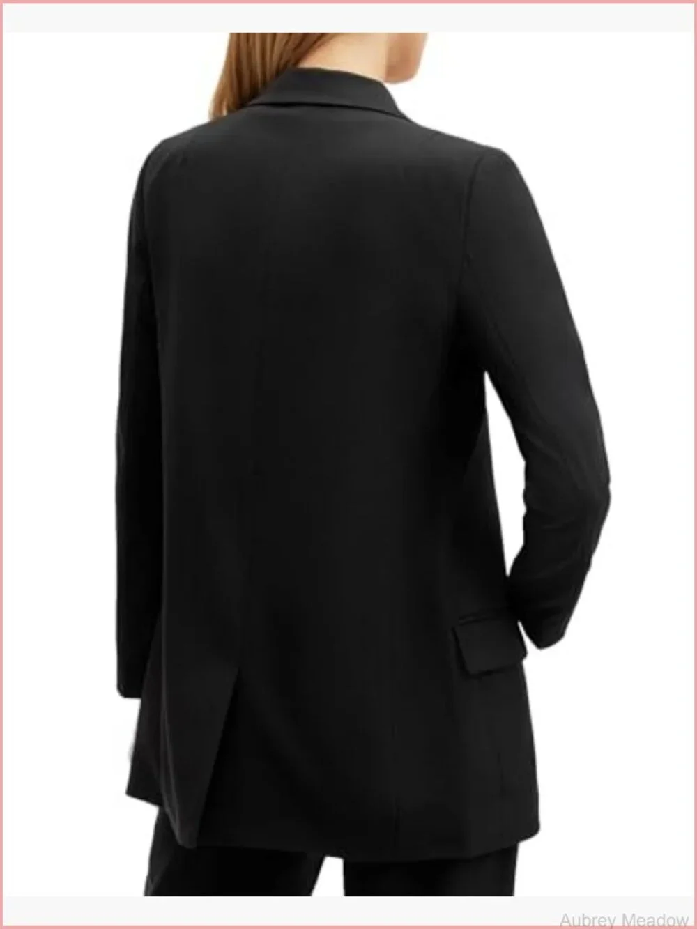 Tailored Blazer with Notch Lapels and Flap Pockets
